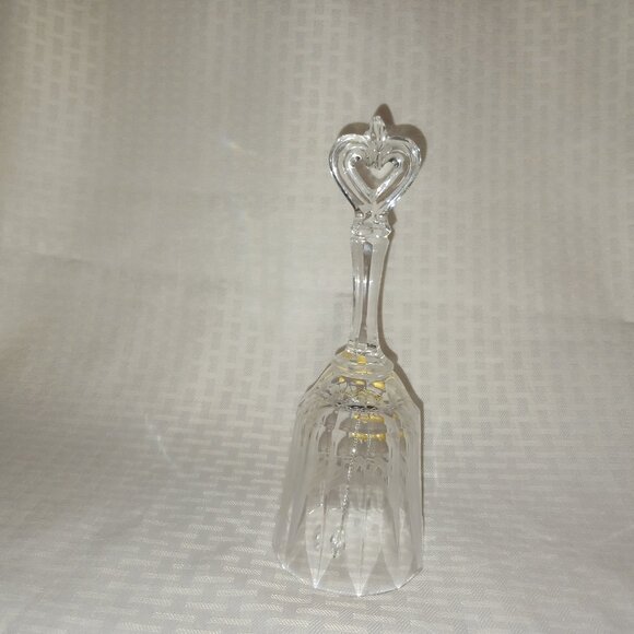 Beyer Lead Crystal Santa with Sleigh Christmas Bell Bleikristall West Germany 8" - Picture 7 of 7